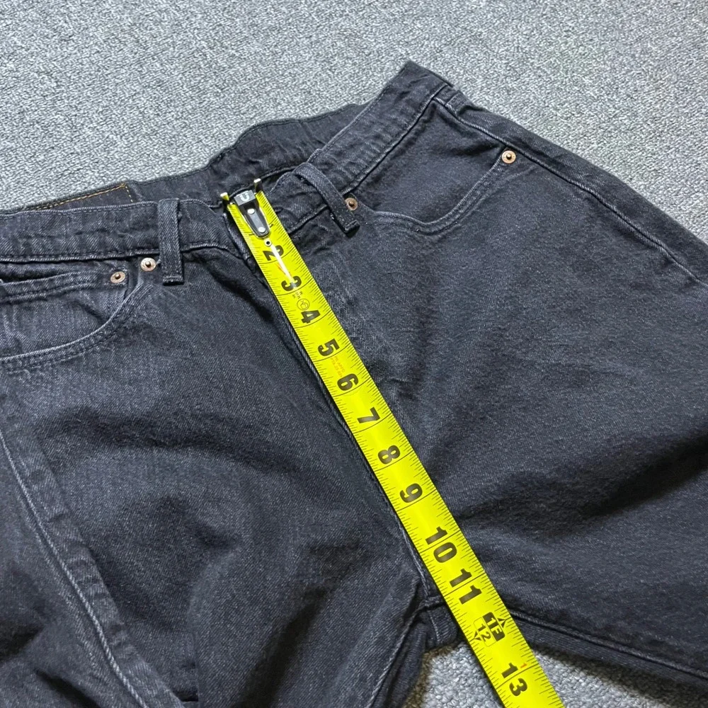 Levi's 501 Original Fit Jeans W32 L32 Black Straight Leg Button Fly Denim Big E